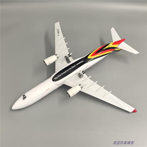 Modelo de avión Uganda Airlines 330 réplica coleccionista con luces LED 3