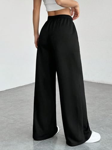 Image of Casual Wear Women's Wide Leg High Waisted Baggy Lounge Sweat Pants, Track Pants for Woman Best for Casual Outings, Gym, Travel, Workouts, or Chilling at Home.