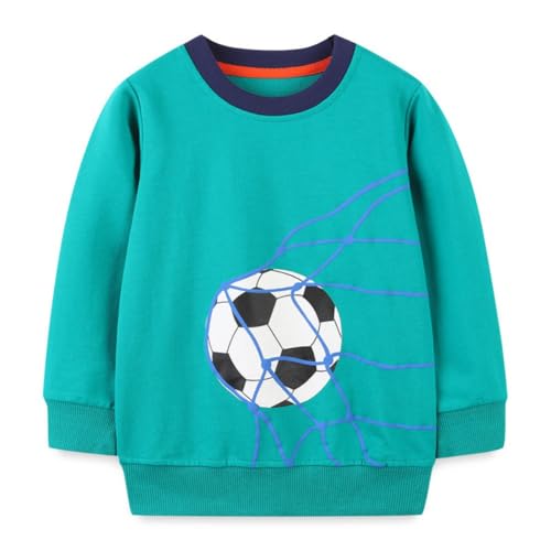 Toddler Boys Sweatshirts Cartoon Graphic Long Sleeve Crewneck Pullover Tops 2-7T