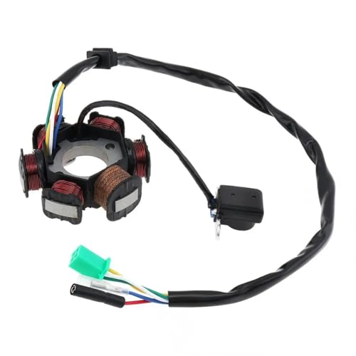 DHAEY Estator Bobina para GY6-125 Scooter Generador 6 bobinas Magneto estator para 125cc y 150cc para GY6 ATV/Go Karts para ciclomotores