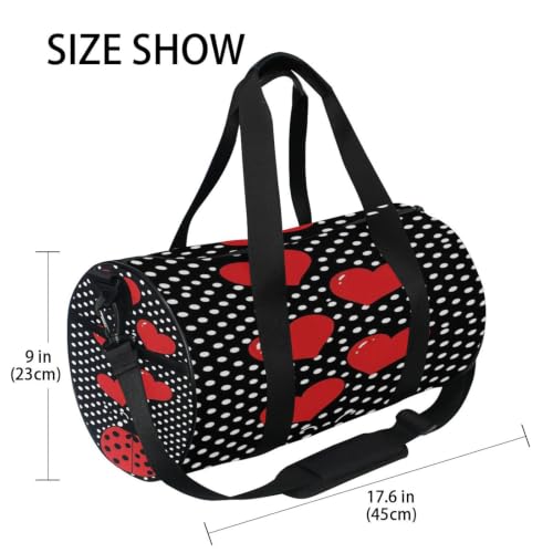 Bolsa de gimnasio Love Bug con alegres lunares negros para llevar tu energía positiva a entrenar 4