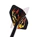 Dartfellas Hologram Great Balls of Fire Flames Durable Strong Dart Flights for Steel & Soft Tip Darts (10 Flights)