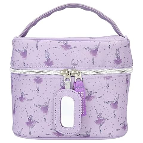 Depesche 12239 TOPModel Ballet-Kosmetiktasche in Lila mit Glitzersteinen, Beauty Case mit Innentaschen, Mehrfarbig Cover