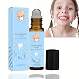 Rodillo de dentición, rodillo de aceite natural para aliviar el dolor, para usar a lo largo de la línea de la mandíbula para aliviar las molestias, alivio de la dentición R/oller con aceite natural