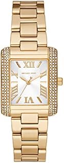 Michael Kors Damenuhr Emery, Dreizeigeruhrwerk, 33mm GoldEdelstahlgehäuse mit Edelstahlarmband, MK4640