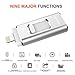immagine 3Chiavetta USB Flash Drive per iOS e Andriod,PHICOOL USB 3.0 Pendrive Chiavetta Memoria Dispositivi con Apple iPhone/Micro USB/USB C/Tipo c Android - 32GB Argento