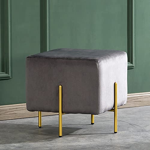 Tabouret rond moderne luxueux en peluche pour chambre et coiffeuse - 2