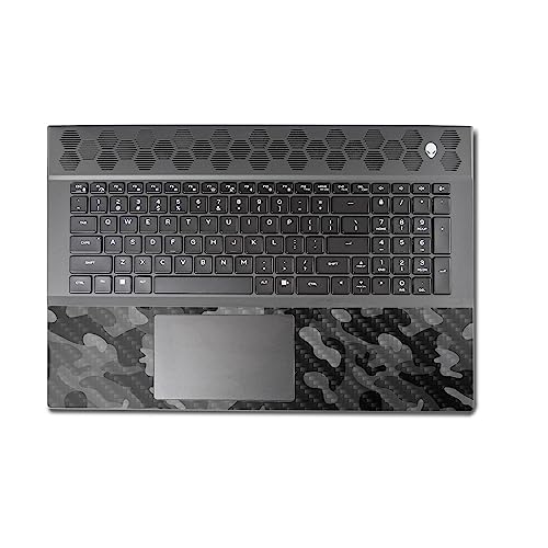 Image of MightySkins Carbon Fiber Skin Compatible with Alienware M18 R1 (2023) Full Wrap Kit - Black Camo | Protective, Durable Textured Carbon Fiber Finish | Easy to Apply & Change Styles | Made in The USA