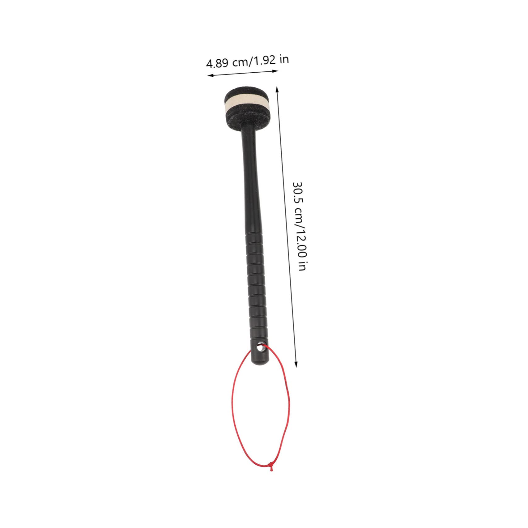 HEMOTON Baquetas Xilofono Fieltro 2 Pares Baqueta De Percusión Instrumentos Musicales Baquetas De Bombo Instrumento De Percusión Suministros De Palillo Práctico Bajo Tenor Black Sintió