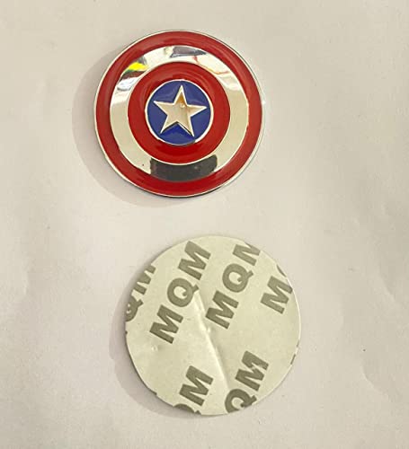 Image of Emblems for Car & Bike Metal Lo.go and Grill Me.tal Lo.go, Auto Accessories for Car Emblem 3D Badge Auto Racing Sport Sticker Grand Tourer Decal. (Captain America Small Metal Sticker)