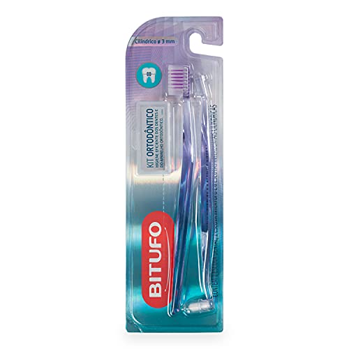 Kit Escovas Ortodônticas Bitufo: 1 Class Orto, 1 Intertufo e 6 Interdentais Cilíndricas 3 milímetros, Bitufo