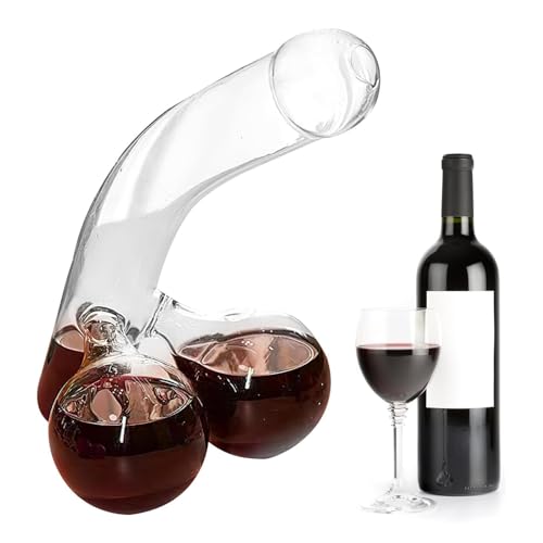 Carafe a Decanter Vin Rigolo, Carafe à Pénis Vin Rouge -Decanteur Aérateur à Vins, Carafes a Whisky Récipient en Verre Borosilicaté pour Scotch Whisky- Cadeau Rigolo pour Fêtes, Noël, Anniversaire