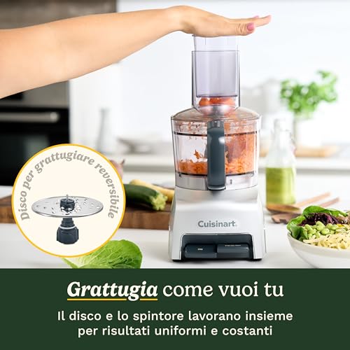Cuisinart FlexPrep® Robot da cucina 1,1 L | Tritare, grattugiare, frullare, sminuzzare, ridurre in purea, montare | Lama in acciaio inossidabile, disco reversibile, BladeLock™ | One-Touch | Senza BPA - immagine 6