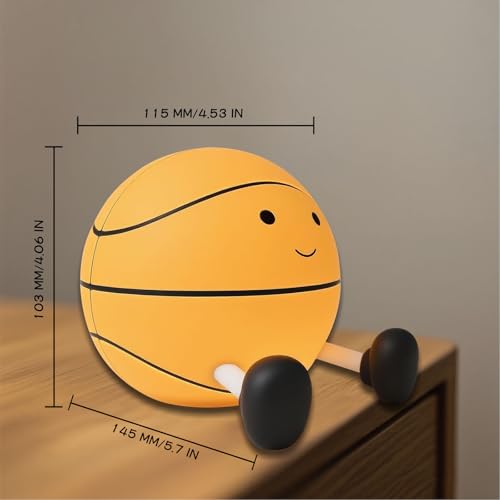 Image of Cute Basketball Night Lights for Children, Rechargeable Soft Light, Nursery Lights, Bedrooms, Desks, and Lovely Gifts for Boys and Girls