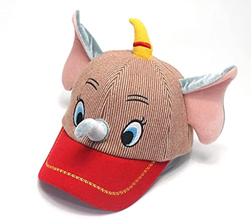 Hat Baby Boy Girls Hats Soft Cotton Elephant Baseball Cap Beret Autumn Children's 3D Cartoon Elephant Duck Tongue Cap (1-4Y) (Color : Red)