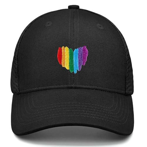 Image of Pride Hat Rainbow Caps LGBT Baseball Cap Pride Accessories Gay Stuff for Men Women