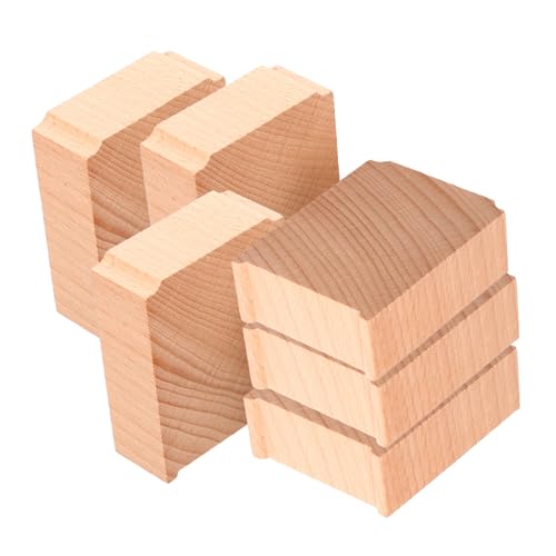 Garneck Wooden Train Track Bridge Risers 6pcs Set Train Track Bridge Supports for Boys and Girls