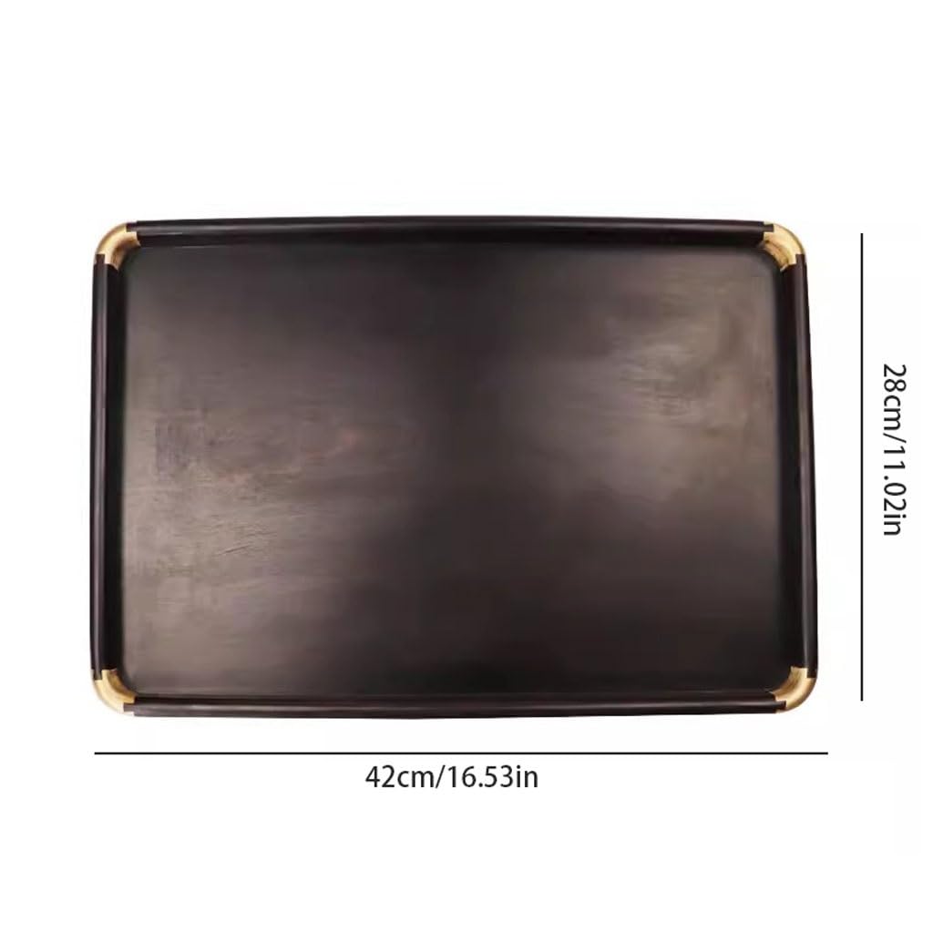 Bandejas Servir Comida Bandeja de té for el hogar, Bandeja Almacenamiento Aperitivos y la Tarde pequeña, Servicio Comedor Rectangular for Restaurante Mesa Cama | C