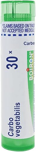 Boiron Carbo Vegetabilis 30X para hinchazón abdominal con gas - 80 pellets