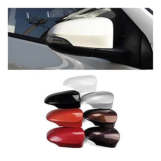 YBMY Passar till Toyota Yaris 2012 2013 2014 2015 2016 2017 2018 2019 utanför backview spegelkåpa Wing Door Side Mirror Shell Cap Housing (Color : Silver right side)