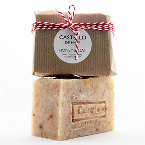 Honey Oat Soap Bar, 200g - Natural Moisturizing Handmade Soap, Castello de Haye