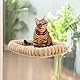 GUUSII HOME Katzen Fensterliege Faltbar Katzenbett Fenster Fensterbank Katze Hängematte mit Wendebezug & Saugnäpfen Fensterbrettauflage Fensterliegeplatz Bis zu 18kg Fensterscheibe (Helles Kamel, M)