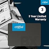 Crucial BX500 500GB 2.5-inch SATA 3D NAND Internal SSD with 550 MB/s and 500 MB/s as Read and Write Speed
