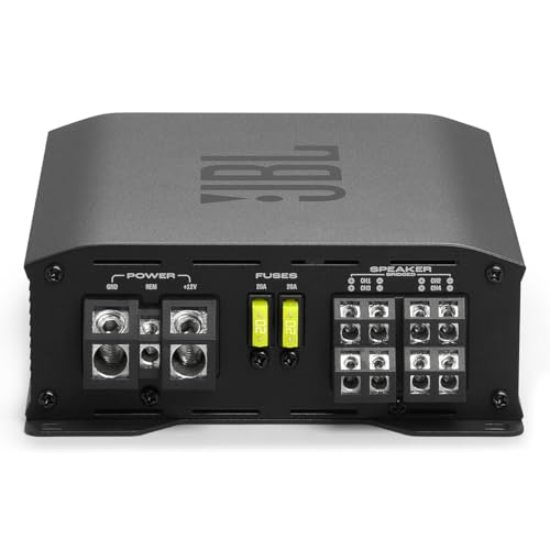Image of JBL Stage GT 60041 4 Channel Class D Car Amplifier | 65W x 4 RMS @ 4 Ohms | 90W x 4 RMS @ 2 Ohms | 180W x 2 Bridged | High & Low Level Inputs | Built-in HPF /LPF Crossovers | Black