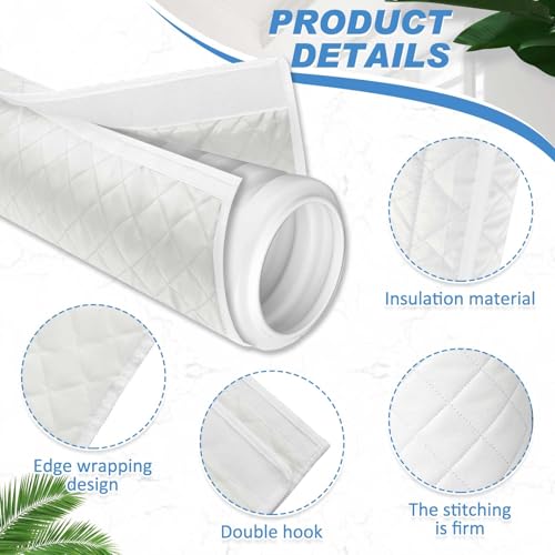 Image of Outus 2 Pcs Air Conditioner Hose Cover Wrap - Ac Hose Duct Vent Insulation Sleeve Insulated Cover for Portable Ac for 5 inch & 5. 9 inch Diameter 60 inch Long Exhaust Hoses Tube (White)