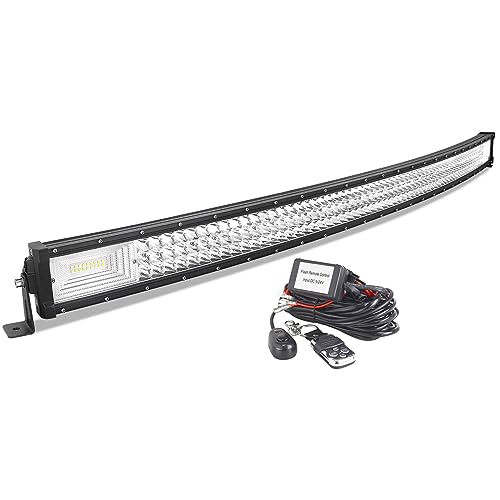 Barre Lumineuse LED Courbe 132 cm avec système stroboscopique 675W à trois rangées étanches