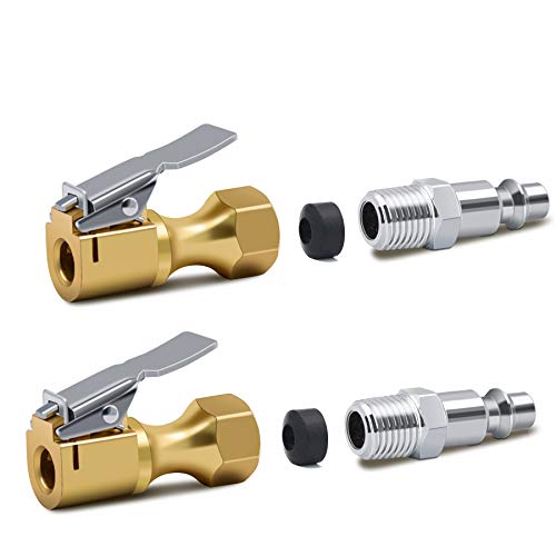 Safelife Air Chuck, Open Flow Brass Air Chuck For Tires Inflator, Quick Connect Air Chuck Lock On #TOP4