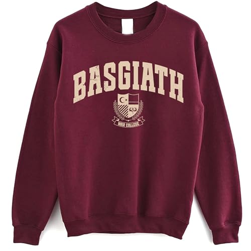 Basgiath War College Sweatshirt - Fourth Wing Sweater Dragon Rider The Empy.rean Series Sweater L Maroon