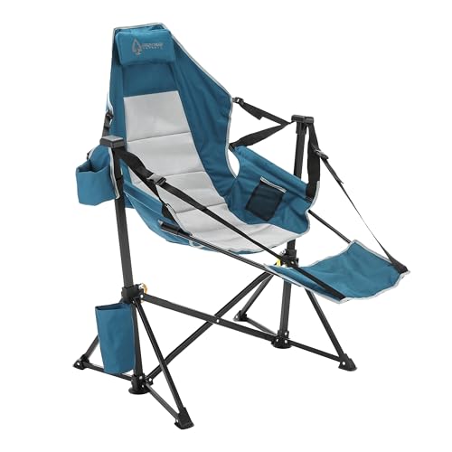 Arrowhead Outdoor Folding Hammock Camp Chair with Detachable Footrest