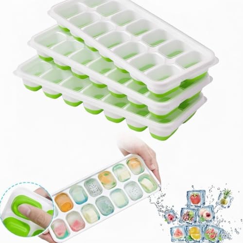 Set de 4 hieleras de silicona con tapa y depósito miniatura 1