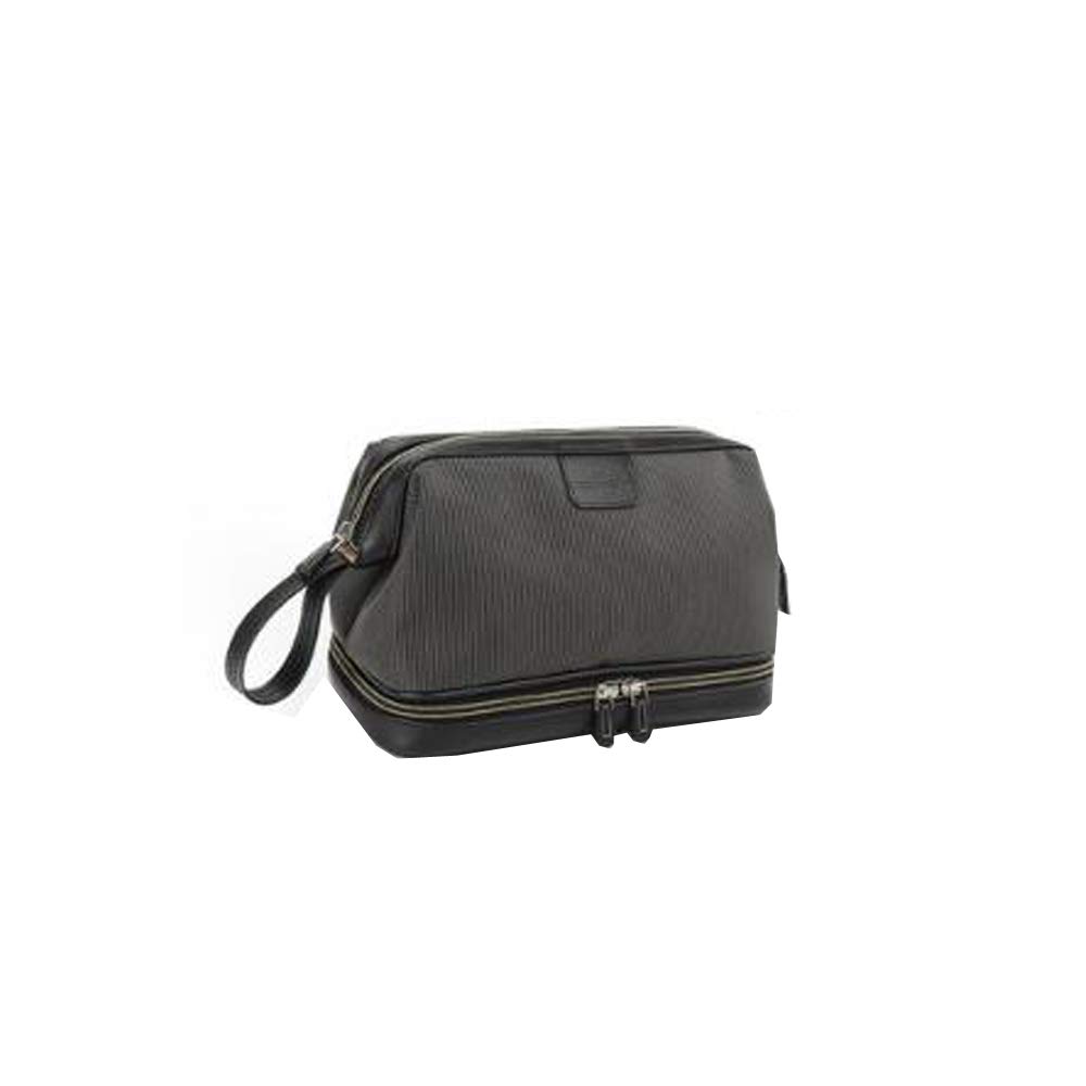 Trousse de toilette de mode REYG portable avec séparation étanche vert et jaune