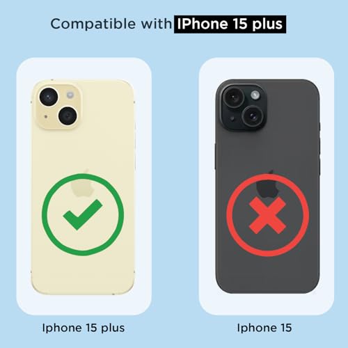 Image of Amazon Basics Back Cover for iPhone 15 Plus Mag-Safe Shockproof PC + TPU Protective Case Magnetic Support Bumper Case (Transparent Mag-Safe)