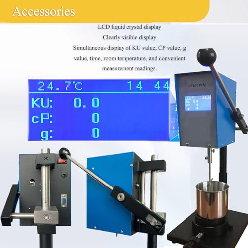 Image of Stormer Viscometer Viscosity Meter Tester Digital rotational viscometer Rotary visometer with LCD Large Screen KU Unit 40.2 to 141.0KU Accuracy 2.00% for Paint Viscosity Testing