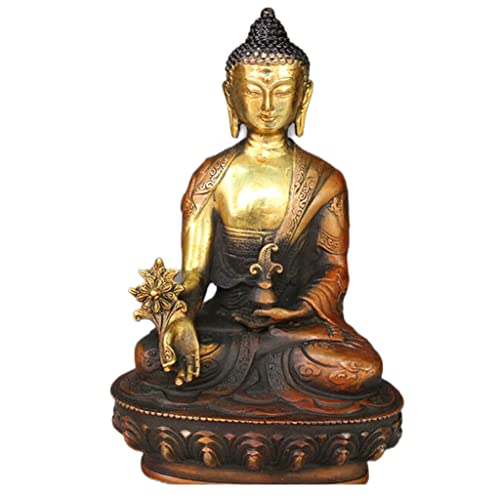 Statue de Bouddha Shakyamuni en bronze véritable de 8 pouces pour une décoration spirituelle raffinée