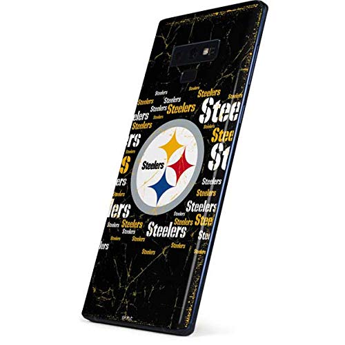 Skinit Decal Phone Skin Compatible with Samsung Galaxy Note 9 - Officially Licensed NFL Pittsburgh Steelers Black Blast Design