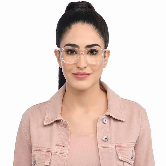 Image of LENSKART BLU | Zero Power Blue Cut Computer Glasses | Anti Glare, Lightweight & Blocks Harmful Rays | UV Protection Specs | Men & Women | Small | LB E16061