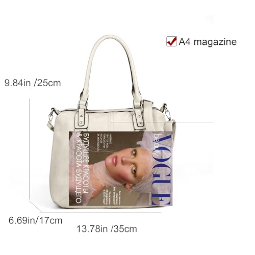 Gladdon Hobo Bags for Women Large Capacity Top Handle Bags with Multi Pocket Tote Shoulder Handbags Faux Leather Crossbody Bag for Work School Travel - Image 3