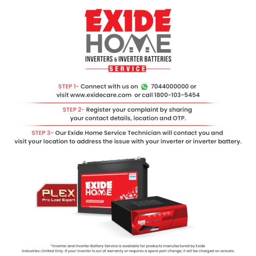Image of Exide Inverter & Battery Combo for Home & Office - MAGIC12V1125 (1125VA /12V) Square Wave Inverter + INVASMART ISTT1500 150Ah Tall Tubular Battery | 42M Inverter & 36M Battery Warranty