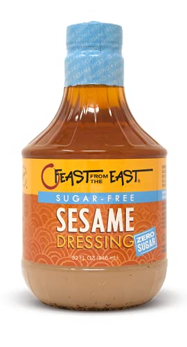 Feast From The East Sesame Dressing - Sugar-Free - Zero Carb - Keto Friendly - 32 Fl Oz