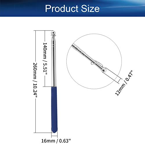 Image of Othmro 3Pcs Hollow Telescopic Teachers Pointer, Teaching Pointer Stick for Classroom, Metal Hand Retractable Pointer Extended Length 47.2 inch, Handheld Presenter Whiteboard Pointer (Blue)
