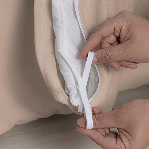 Capa de Edredom Duvet 100% Algodão Dupla Face Com Zíper Queen Percal 200 Fios (Cáqui)