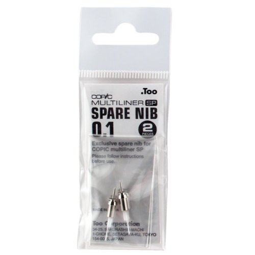 Copic Multiliner SP Nib Replacement, 0.10mm, Pack of 2 (MLSPN01)