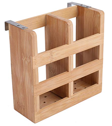 Lawei Bamboo Dish Drying Rack With Utensil Holder - Collapsible Dish Drainer Foldable Dish Rack Bamboo Plate Rack For Plates, Cups, Mugs, Utensil, Flatwares #TOP2