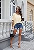 UNCLECAT Women's V Neck Oversized T-Shirts Summer Short Sleeve Shirts Loose Casual Tops Tee, Cream, XXL #4