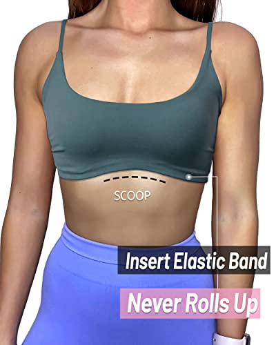 Image of Danysu Backless Sports Bra Soft Workout Tops with Removable Padded Yoga Training Bras Strappy Going Out Top