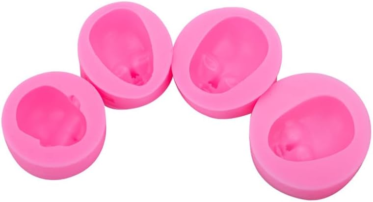 Miniatura 6 de Juego de 13 moldes de silicona para cara humana, molde de fondant de cara de muñecas, decoración de pastel de cara de bebé para chocolate, fondant,